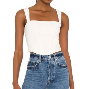 White Amanda Uprichards corset top